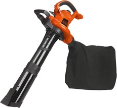 BLACK+DECKER Leaf Blower &amp; Leaf Vacuum, 3-in-1, 12-Amp, 250-MPH, 400-CFM - £87.71 GBP