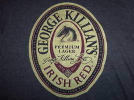 George Killian&#39;s Irish Red Premium Lager Beer Gray Graphic T Shirt - M - $18.88