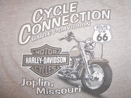 Harley Davidson Motorcycles Joplin Missouri Grey 90/10 Graphic Print T S... - £16.29 GBP