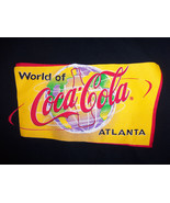 Vintage 90&#39;s World Of Coca-Cola Atlanta Georgia Soda Coke Pop Black TShi... - $29.59