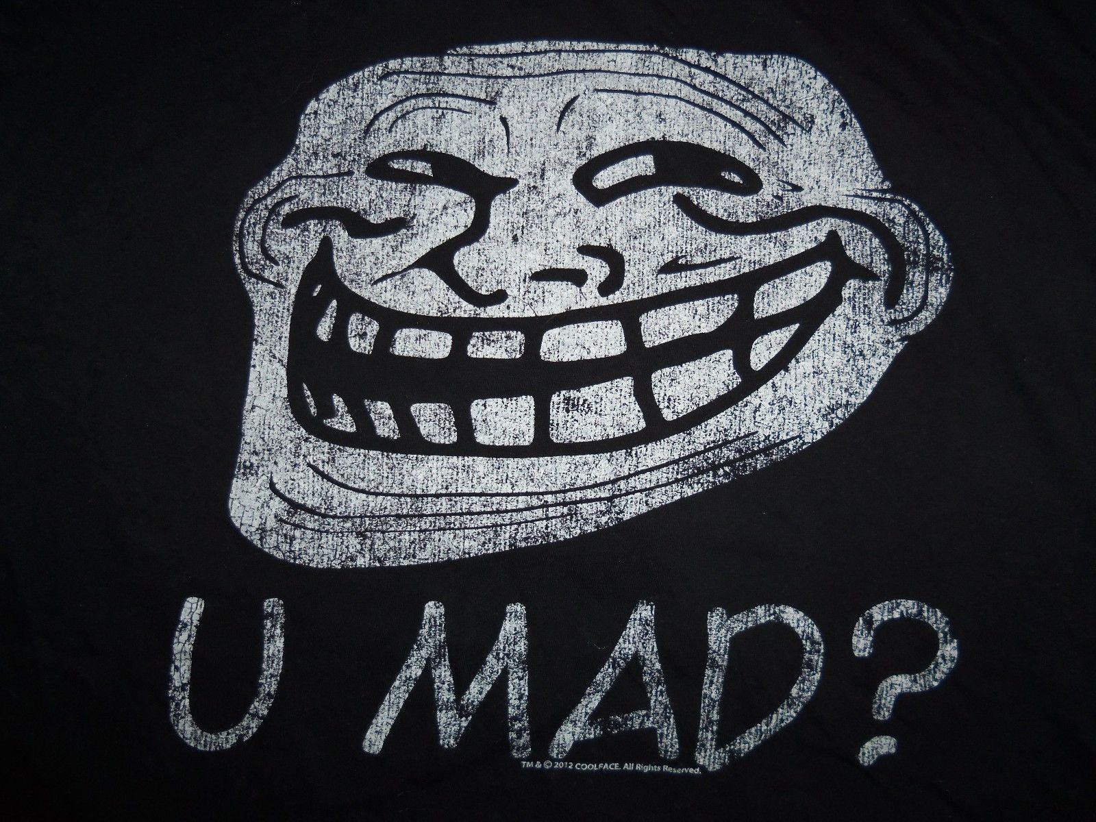 Primary image for Cool Face "U Mad?" Black Graphic Print T Shirt L
