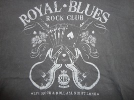 Black Royal Blues Rock Club T Shirt Adult L Free US Shipping - £14.19 GBP