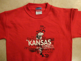 Vintage University of Kansas Jawhawks Champion Long Sleeve Youth S tshirt NCAA - £15.73 GBP
