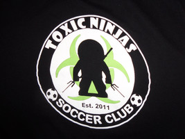 Toxic Ninjas Soccer Club Est. 2011 Black Graphic Print T Shirt - L - $18.88