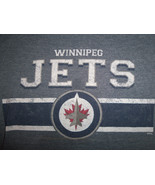 NHL Winnepeg Jets Canadian Hockey Team Blue 50/50 Graphic Print T Shirt - S - $18.88