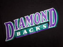 MLB Arizona Diamondbacks Baseball Black Henley Graphic Print T Shirt - Youth L - $17.33