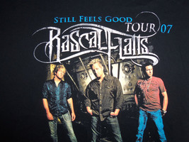 Rascal Flatts County Music &quot;Still Feels Good&quot; 2007 Tour Black Graphic T Shirt M - $17.17