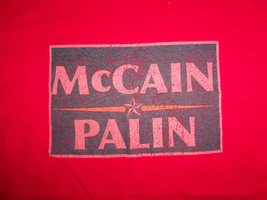 McCain Palin 2008 US Presidential Election Republican Red Graphic T Shir... - $22.21