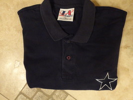 Vtg 90&#39;s Dallas Cowboys Star Jimmy Johnson Nfl Logo Athletic Coach Polo Shirt - £29.58 GBP