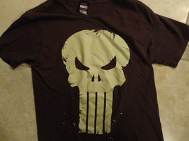 Authentic Marvel Comics Brown Punisher Collectible Shirt Adult S Free Us Ship - £12.53 GBP