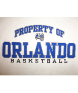 NBA Orlando Magic Basketball &quot;Property Of..&quot; White Graphic Print T Shirt... - £14.85 GBP