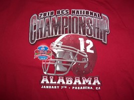 NCAA 2010 BCS National Champs Alabama Crimson Tide Red Graphic Print T Shirt XL - $17.17