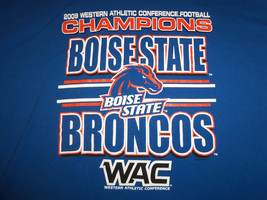 NCAA Boise State University Broncos 2009 WAC Champions Blue T Shirt - XL - $18.88