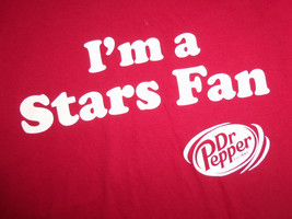 NHL Dallas Stars Hockey Dr. Pepper &quot;I&#39;m A Stars Fan&quot; Red Graphic T Shirt... - £14.19 GBP