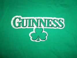 Guinness Beer Brand Irish Shamrock Green Graphic Print T Shirt XL - £13.60 GBP