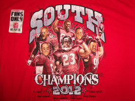 NFL Houston Texans Football South Champions 2012 Red Graphic T Shirt - L - £14.06 GBP