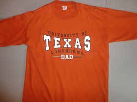 NCAA University of Texas Longhorns Orange T Shirt L Free US Shipping - £13.47 GBP
