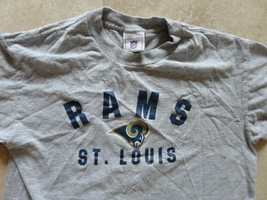 St. Louis Rams Gray Nfl Brand T Shirt  Youth 14 16 Very Nice Free Us Shipping - £15.09 GBP