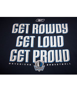 NBA Reebok Dallas Mavericks &#39;Get Roudy..Get Loud..Get Proud&#39; Navy T Shir... - £13.50 GBP