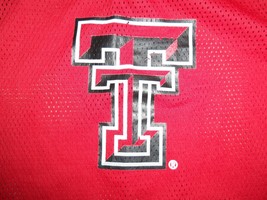 Vtg NCAA Texas Red Raiders TX Football Team Red Graphic Print Jersey Tod... - £16.89 GBP