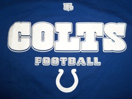 NFL Indianapolis Colts Football Team Logo Blue Graphic Print T Shirt XL - £13.45 GBP