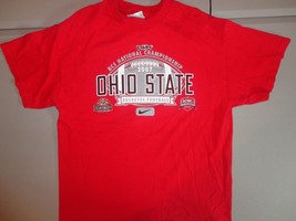 NCAA Ohio State Buckeyes Football Nike Red T Shirt L Free US Shipping - £13.57 GBP