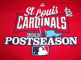 MLB St. Louis Cardinals Baseball Postseason 2013 Red Graphic Print T Shi... - £13.05 GBP