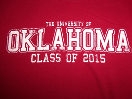 NCAA University Of Oklahoma Sooners &quot;Class Of 2015&quot; Red Graphic T Shirt - M - £14.19 GBP