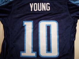 Reebok NFL Tennessee Titans Football Vince Young #10 Blue Jersey - Youth M - £14.30 GBP