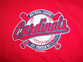 Vintage MLB St. Louis Cardinals Baseball Team Logo Red Graphic Print T Shirt L - £13.77 GBP