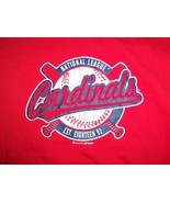 Vintage MLB St. Louis Cardinals Baseball Team Logo Red Graphic Print T S... - $17.29