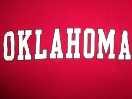 NCAA Oklahoma University OU Sooners College Red Graphic Print TShirt XL - £13.28 GBP
