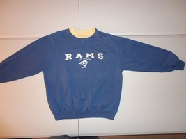 Blue Nfl St Louis Rams Football Adult L Sewn Sweatshirt Nice Free Us Shipping - £21.20 GBP