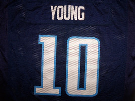 NFL Tennessee Titans Football Vince Young #10 Navy Graphic Jersey - Youth XL - £14.51 GBP