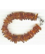Large Cognac Amber Nugget Bracelet with Toggle Clasp - $35.00