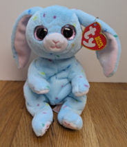 Ty Beanie Baby Bellies Blue Plush Bunny Rabbit Bluford colorful sprinkle... - $12.86