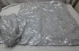 Sheer  Silver Tinsel Fabric  Metallic look - $15.00