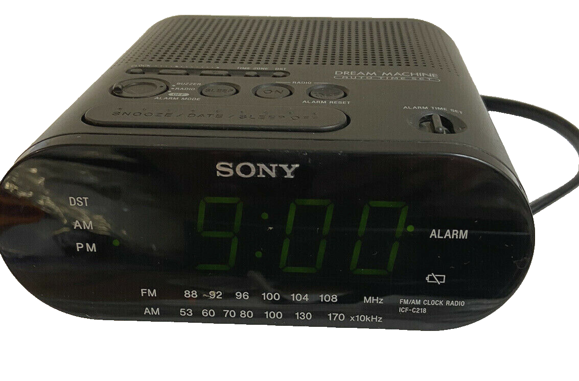Sony Dream Machine AM FM Dual Alarm Clock Radio Model ICFC218 Auto