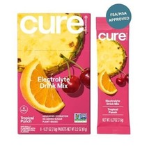 (3 boxes) Cure Hydration | Plant-Based Electrolyte Drink Mix | Tropical ... - $33.65