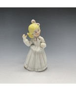 Vintage Porcelain Figurine Girl Lady Women Dress 1950&#39;s Incent Holder - $24.66 CAD