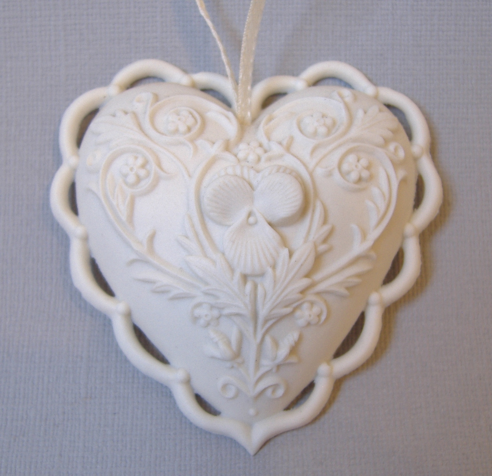 Primary image for From The Heart Margaret Furlong 1997 Ornate White Porcelain Victorian Ornament