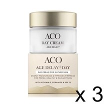 ACO Face Age Delay+ Day Cream Anti Age 3-pack (3x50 ml) - Scandinavian Skincare - $157.00