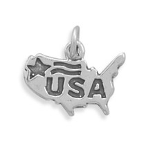 U.S.A. Sterling Silver Charm - £15.09 GBP
