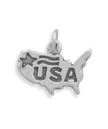 U.S.A. Sterling Silver Charm - £15.14 GBP