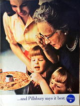 Pillsbury Cake Mix Family Grandma Grandkids Color -1965 Vintage Print Ad - $12.85 CAD