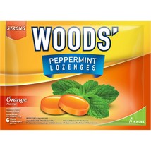 Woods Peppermint Lozenges Strong - Orange, 10 Sachets (@ 6 Lozenges) - $36.66
