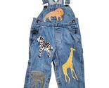 Vintage Tangled Baby Carpenter Denim Jean Overalls Safari Zoo Jungle Ani... - $29.70