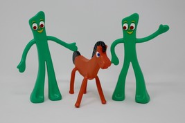 Prema Toy Co. Gumby &amp; Pokey Bendable Rubber Figures - £15.97 GBP