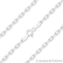 2.8mm D-Cut Anchor Cable Link Italian .925 Italy Sterling Silver Chain Necklace - £25.58 GBP+