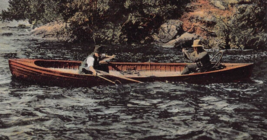 Adirondacks Ny~Bass Fishing On Lake BONPARTE~1907 Postcard - £9.90 GBP